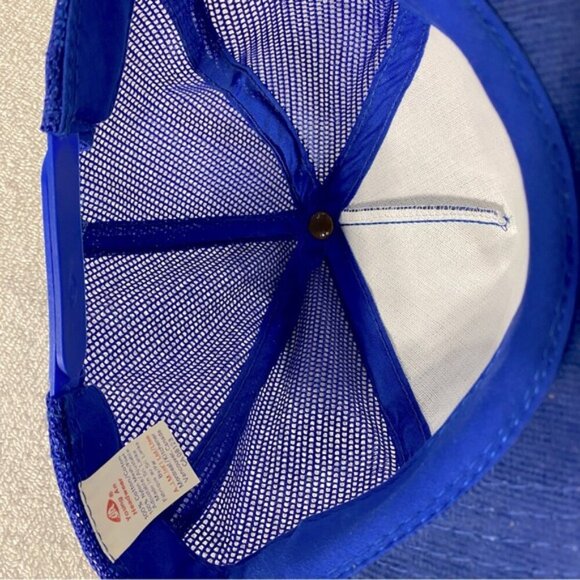 Vintage Blue Corduroy Norcen Energy Resources Mesh Back Snap Back Trucker Hat - Picture 7 of 10